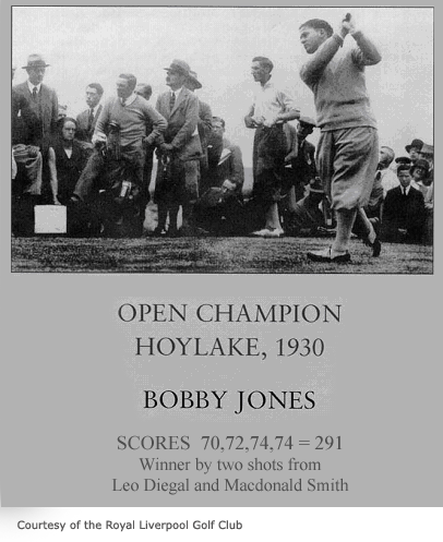 Bobby Jones, Open Champion Hoylake 1930  