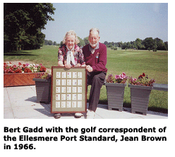 Bert Gadd with the golf correspondent of 