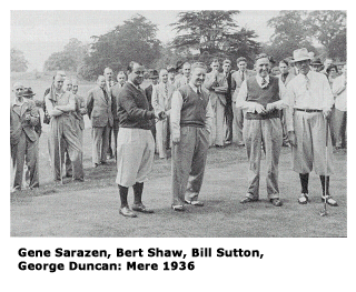 Gene Sarazen, Bert Shaw, Bill Sutton, George Duncan:  Mere 1936