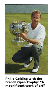 Phillip Golding with the French Open Trophy