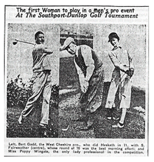 Poppy Wingate, the first woman to play in a men's pro event